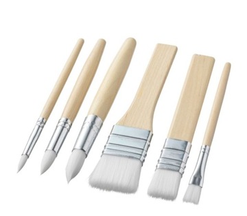 IKEA MALA KOMPLET PĘDZLI PEDZELKÓW 6 SZTUK