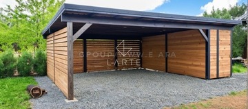 AMARENO Wiata + schowek + drewutnia 820x600 cm