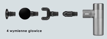 Массажный пистолет Kica, 4 головы, болезненность от целлюлита