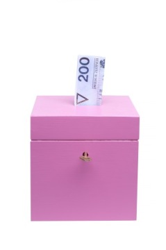 Детская подарочная коробка XXL розовая с ключом HIT