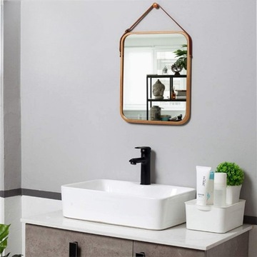 БАМБУК НАСТЕННОЕ ЗЕРКАЛО НА ПОЛОСЕ БОХО, РОТАНГ, ПРЯМОУГОЛЬНЫЙ, НАТУРАЛЬНЫЙ 40Х33СМ