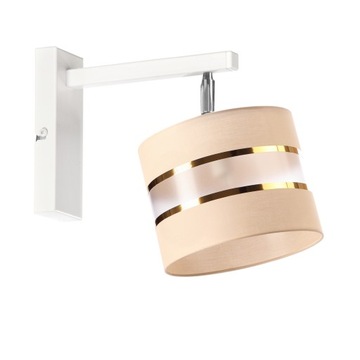 Kinkiet Regulowany Abażur Beżowy Mat E27 LED