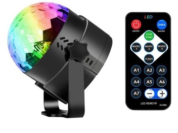 ПРОЕКТОР DISCO BALL, СВЕТОДИОДНЫЙ ОТРАЖАТЕЛЬ RGB