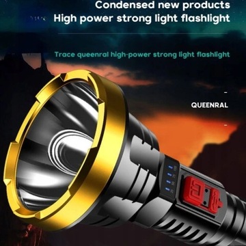 Перезаряжаемый водонепроницаемый тактический светодиодный фонарик