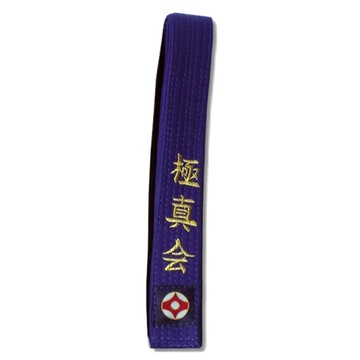 Niebieski Pas Karate Kimona napis Kyokushin 220 cm