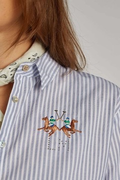 Рубашка LA MARTINA - бело-синяя, 1