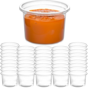 POJEMNIKI SOSJERKI POJEMNICZKI NA SOS DIP ŻYWNOŚĆ 100ml WIELORAZOWE 100szt