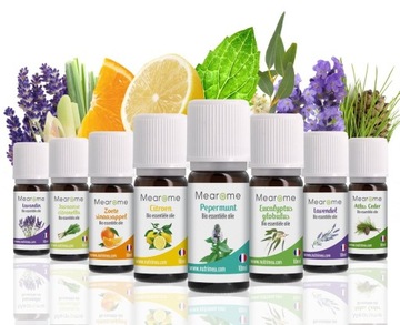 ZESTAW OLEJKÓW BIO OLEJEK ETERYCZNY ORGANICZNY AROMATERAPII NATURALNE 8X10
