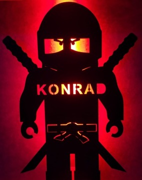 Lampka Nocna w kształcie NINJA z imieniem