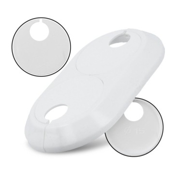 ROSETTE MASKING ROSETTE Pipes 15 мм БЕЛАЯ ДВОЙНАЯ Разъемная крышка