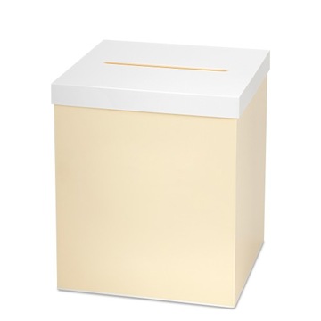 Pudełko skrzynka na koperty z plexi ivory(kość słoniowa) 25x25x30cm