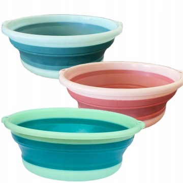 СКЛАДНАЯ СИЛИКОНОВАЯ КРУГЛАЯ ТУРИСТИЧЕСКАЯ МИСКА КОНТЕЙНЕР ДЛЯ ВОДЫ ДЛЯ СОБАК