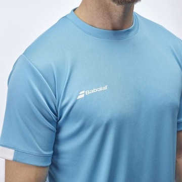 KOSZULKA TENISOWA MĘSKA BABOLAT PLAY POLO MEN CYAN BLUE XXL