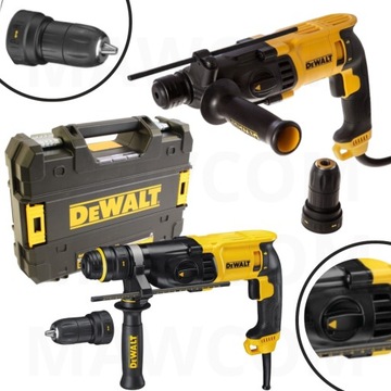DEWALT MŁOTOWIERTARKA SDS+ 2,8J 800W D25134K KUFER WALIZKA z uchwytem 13mm