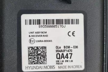 MODUL POHODĚ KIA SPORTAGE V (NQ5) 954A0F1470 1.6L GASOLINE 110KW 2020