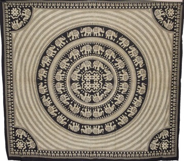 Indyjska NARZUTA XXL batik orient MANDALA bawełna