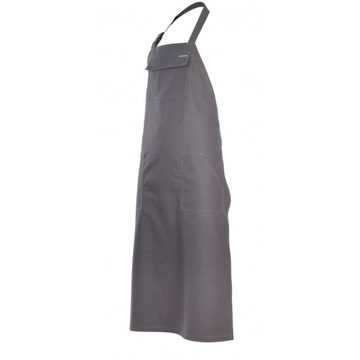 FARTUCH PRZEDNI SZARY 100% BAWEŁNA, 300G/M2, CE, L