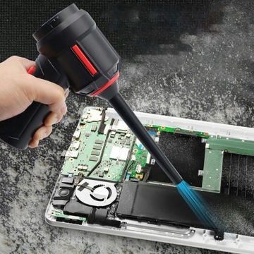 МОЩНЫЙ РУЧНОЙ БЕСПРОВОДНОЙ АВТОМОБИЛЬНЫЙ ПЫЛЕСОС 9000 ПА 120 Вт + 6 КОНЦОВ