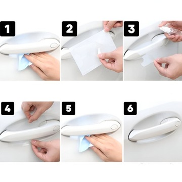 ЗАЩИТНЫЕ НАКЛЕЙКИ ПОД РУЧКИ АВТОМОБИЛЯ ПРОЗРАЧНЫЕ ДВЕРИ АВТОМОБИЛЯ