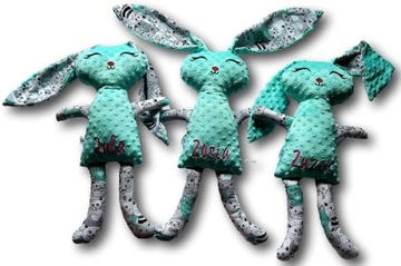 Maskotka królik bunny z imieniem WIELKANOC upominek OD ZAJĄCZKA NA zajączek