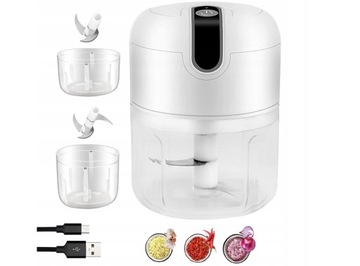 ELEKTRYCZNA SZATKOWNICA MIKSER DO CZOSNKU WARZYW SIEKACZ 250ML