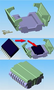 Низкопрофильный испытательный стенд SO8 208mils ZIF