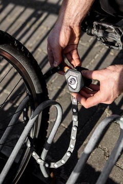 Велосипедный замок С КЛЮЧОМ, раскладывающаяся застежка, замок, предохранительная цепочка NEO