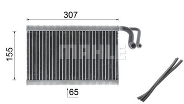 MAHLE ORIGINAL AE 68 000P Испаритель, кондиционер
