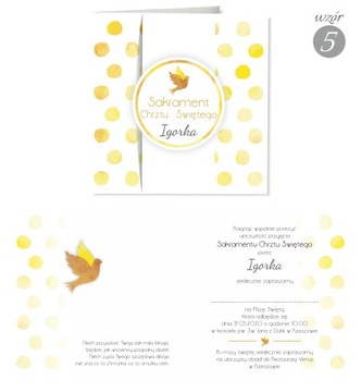 Zaproszenie na Chrzest Święty - Elegant