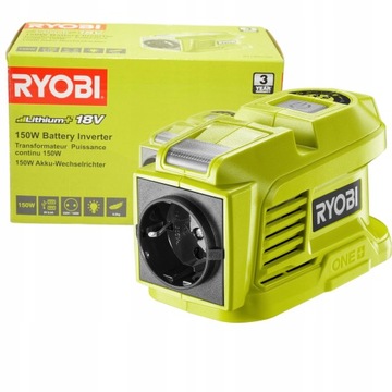 RYOBI AKUMUL. PRZETWORNICA NAPIĘCIA PRZENOŚNE GNIAZDO 18V-230V RY18BI150A-0