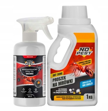 ZESTAW NO PEST PROSZEK GRANULAT SPRAY ŚRODEK PREPARAT TRUTKA NA MRÓWKI