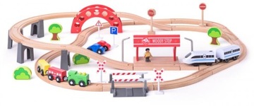 WOODY KOLEJKA DLA DZIECI + ELEKTRYCZNA LOKOMOTYWA