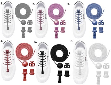 ЛАЗЫ БЕЗ ЗАВЯЗОК ЭЛАСТИЧНЫЕ 100СМ ДЛЯ ДЕТСКИХ БЕГОВ 2ШТ.