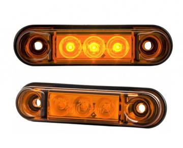 Lampa obrysowa boczna pomarańczowa LED Obrysówka SLIM MAŁA LD 2439 12/24V