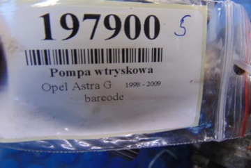 OPEL ASTRA G 1.7CDTI ČERPADLO VSTŘIKOVAČE 8-97241027-0