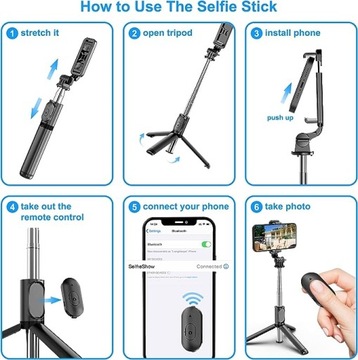 Селфи-палка SelfieShow черная Штатив с пультом