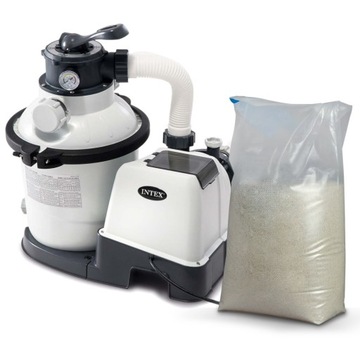 POMPA FILTRUJĄCA PIASKOWA DO BASENÓW 5700 l/h INTEX 26644 + 25 KG PIASKU