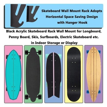 Портативное настенное крепление для скейтборда. Универсальное акриловое крепление для сноуборда.