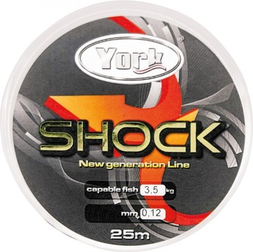 YORK ŻYŁKA MEGA SHOCK PRZYPON 0,16mm x 25m