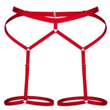 Promees harness NADIA sexy erotyczny ozdobny pas RED L/XL
