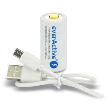 CR123 3V 16340 3V 650 мАч аккумулятор micro USB с защитой 3 В
