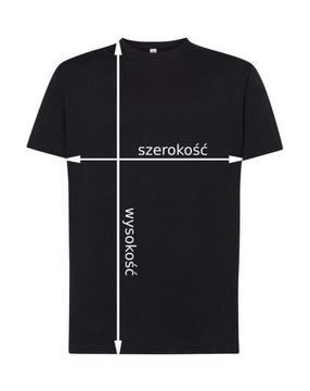 Koszulka PREMIUM 190g T-shirt Z TWOIM NADRUKIEM napisem r. S