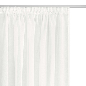 БЕЛАЯ ШТОРА С КРУЖЕВОМ 300х150 ЛЕНТА CELIA