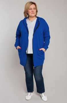 Bluza rozpinana z kapturem PLUS SIZE rozmiar 48-66