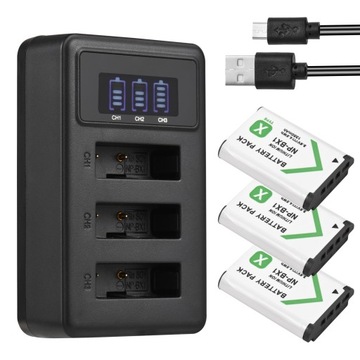 Ładowarka NP-BX1 3 gniazda + 3 akumulatory do Sony