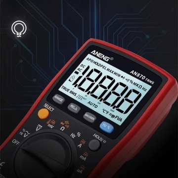 Цифровой мультиметр Aneng AN870 PRO LCD HD, измеритель сопротивления току и напряжению