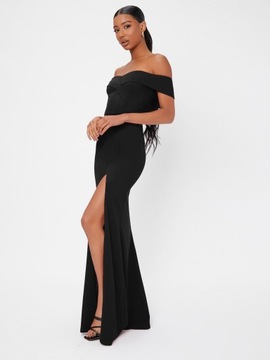 FF83 CZARNA SUKIENKA MAXI BARDOT SHEIN L