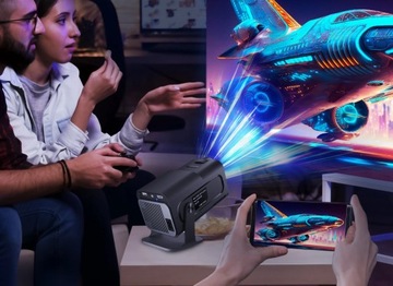 ПРОЕКТОР ANDROID TV WIFI FULL HD ПОРТАТИВНЫЙ УМНЫЙ ВРАЩАЮЩИЙСЯ ДИНАМИК