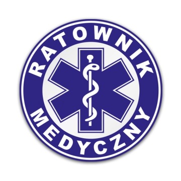 NAKLEJKA RATOWNIK MEDYCZNY ODBLASKOWA - 20cm