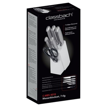 ZESTAW NOŻY KUCHENNYCH W BLOKU 7 ELEMENTÓW CLASSBA